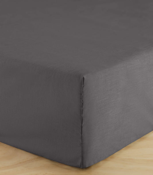Bhumi Organic Cotton - Fitted - Jersey Sheet - Charcoal Melange
