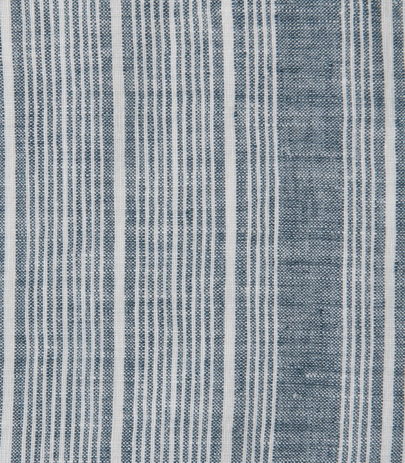 Bhumi Organic Cotton - Linen Plain Quilt Cover Set - Indian Teal Stripe