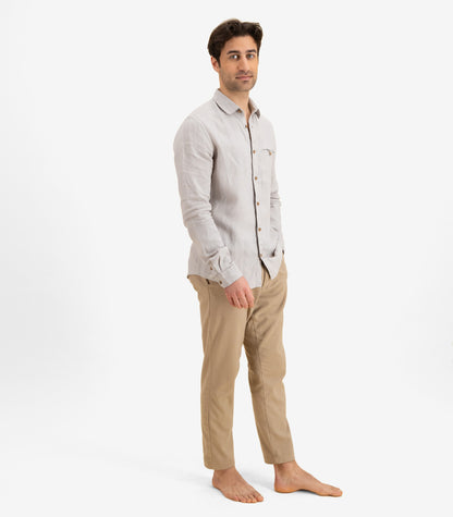 Bhumi Organic Cotton - Linen Shirt - Light Grey