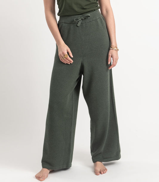 Bhumi Organic Cotton - Rib Knit Pant - Olive