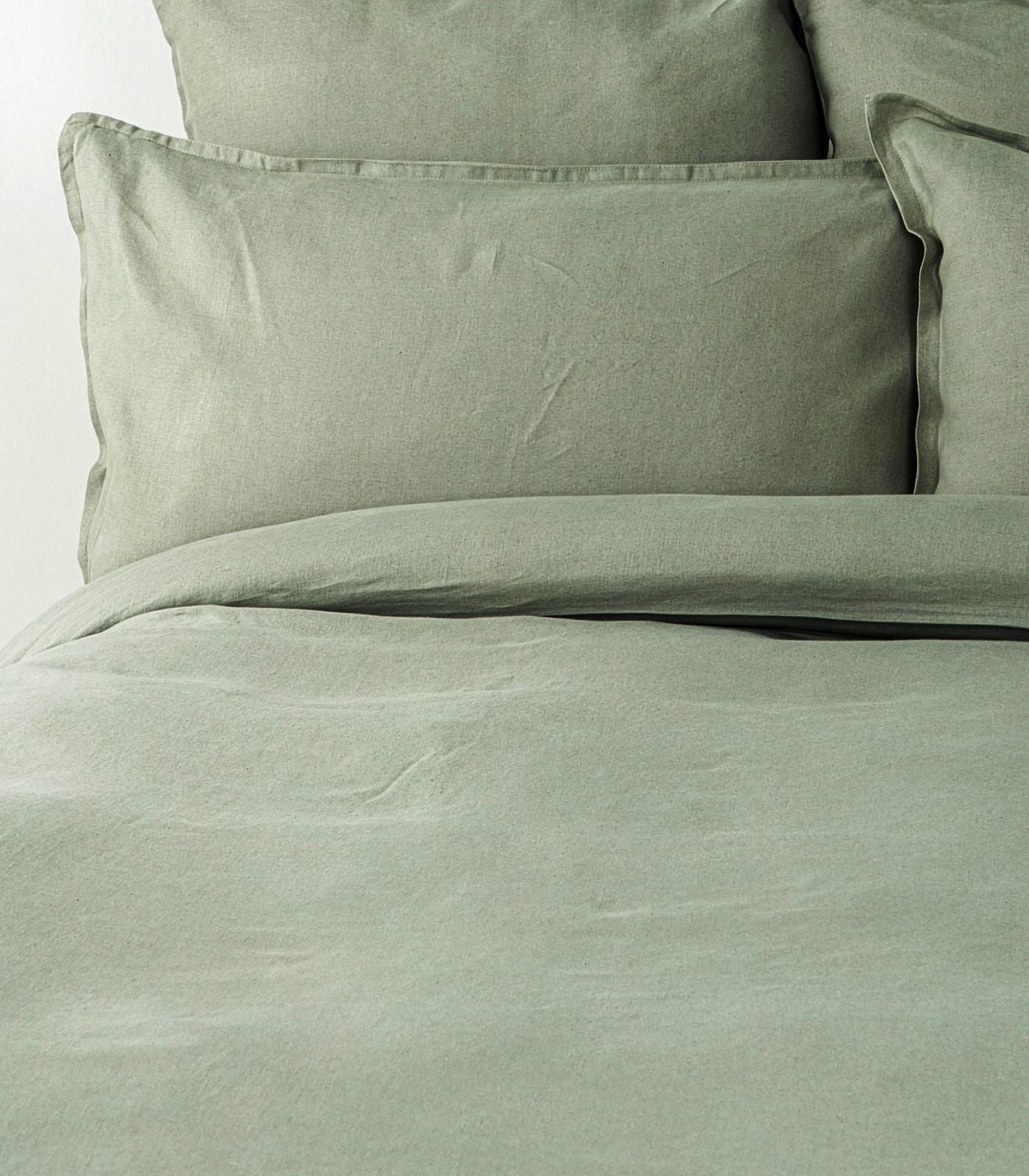 Linen Quilt Cover Set - Sage