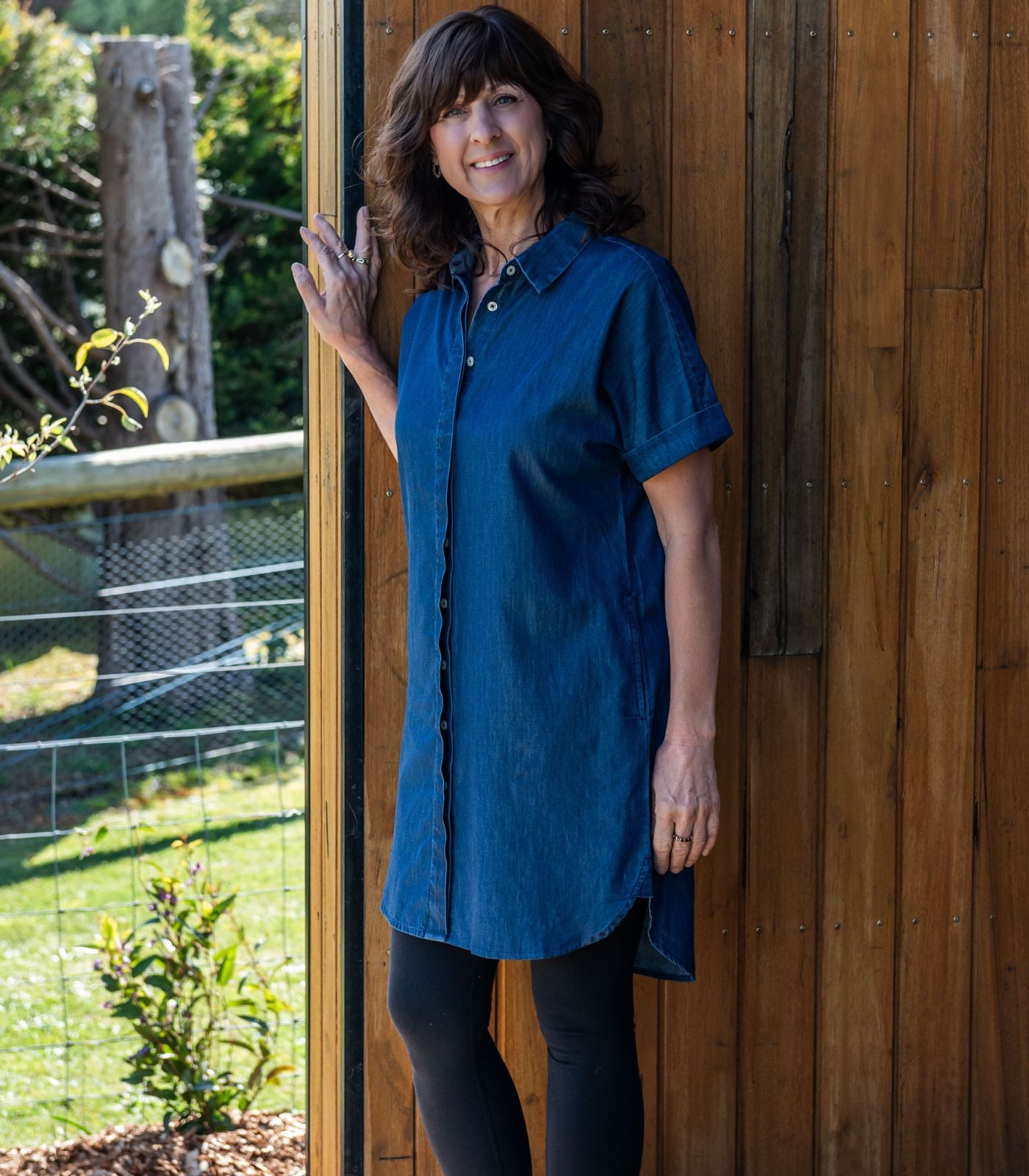 Button Cotton Tunic Tops For Leggings Cotton Tunic Ladies Winter