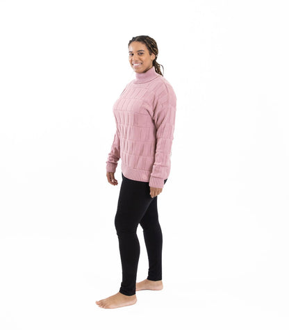 Bhumi Organic Cotton - High Neck Sweater - Rose