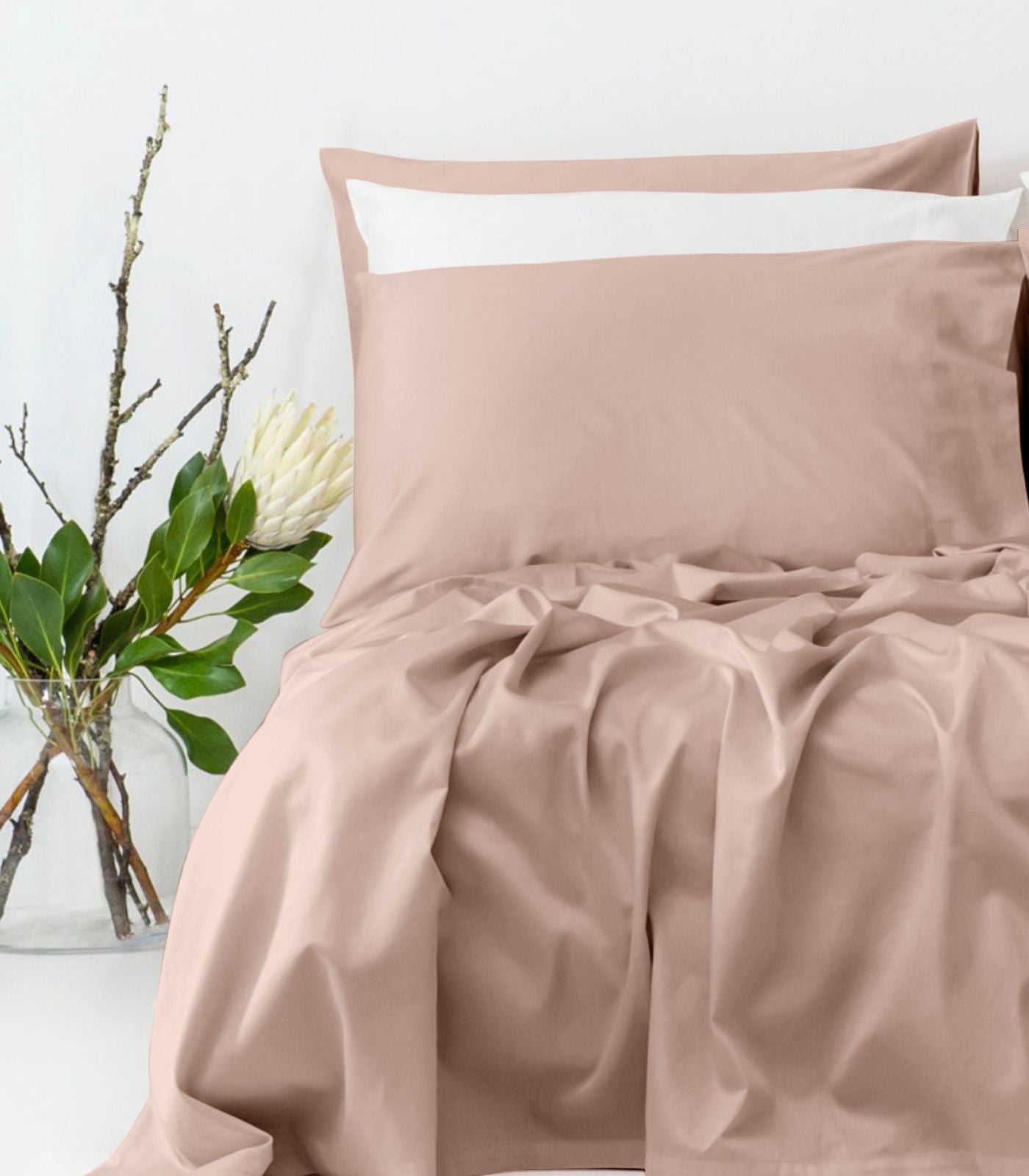 Bhumi Organic Cotton - Sateen Pillow Cases (Pair) - Rosewater