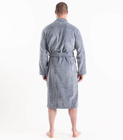 Bhumi Organic Cotton - Spa Robe - Granite Blue