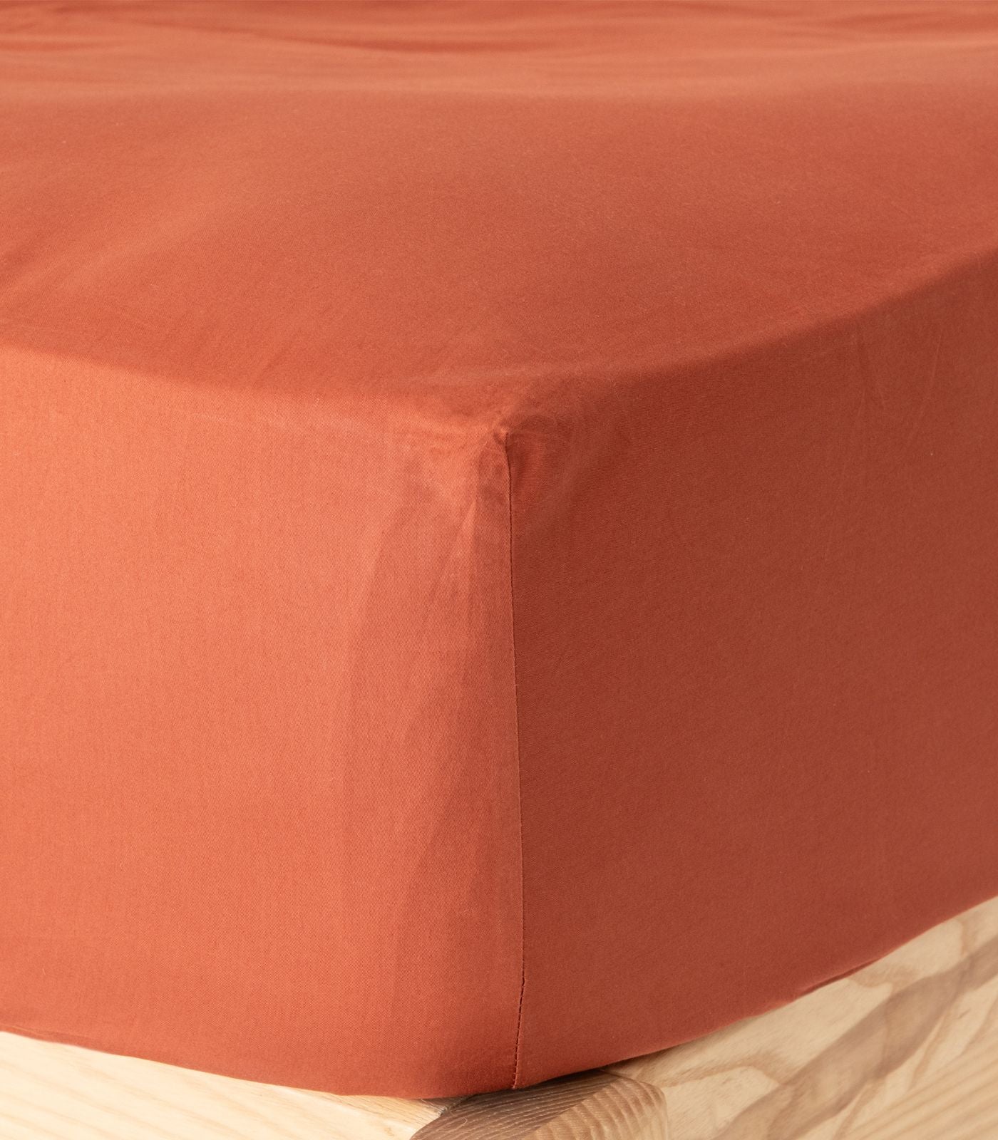 Bhumi Organic Cotton - Fitted - Sateen Sheet - Rust