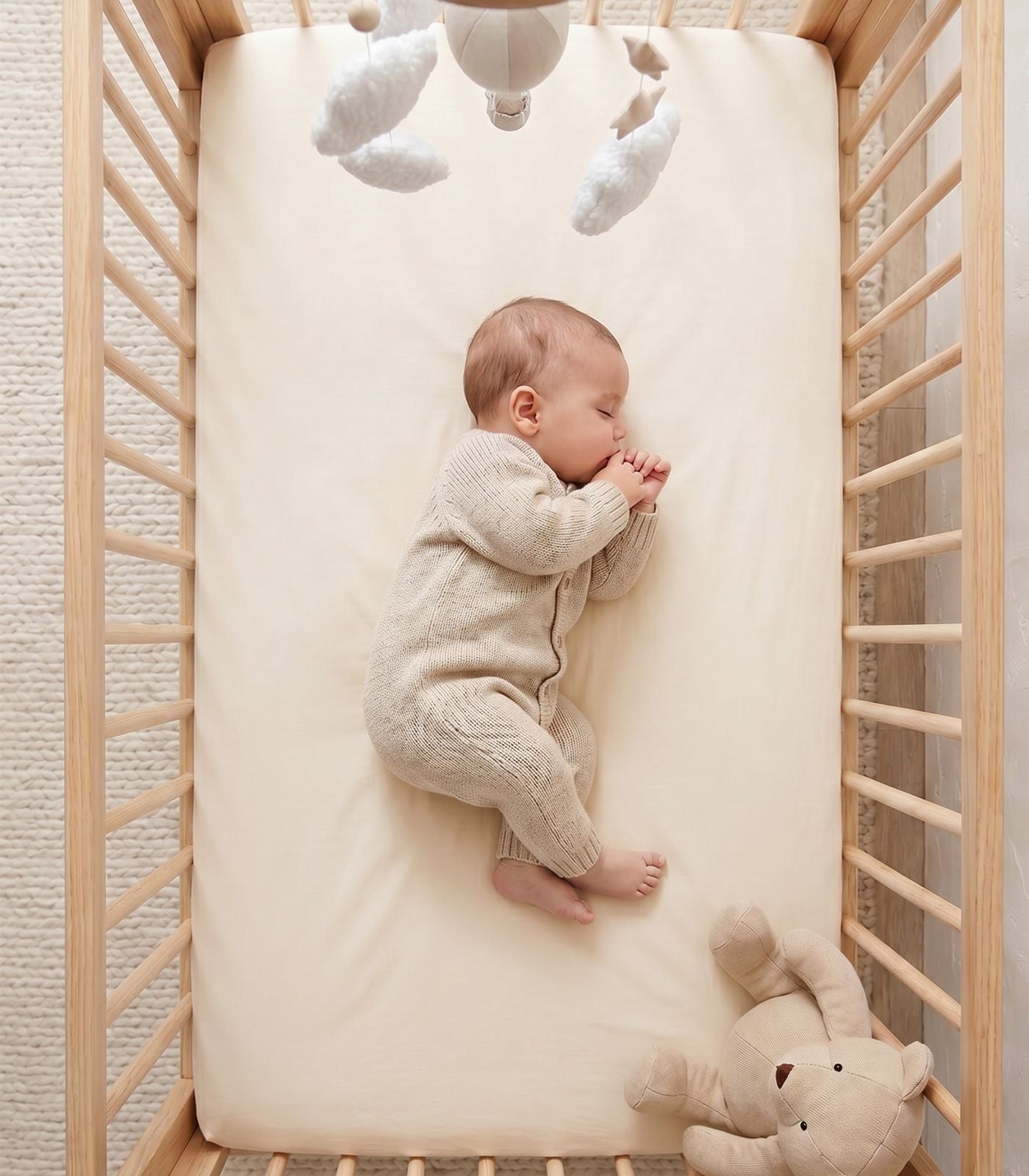 Bhumi Organic Cotton - Fitted Cot Sheet - Natural