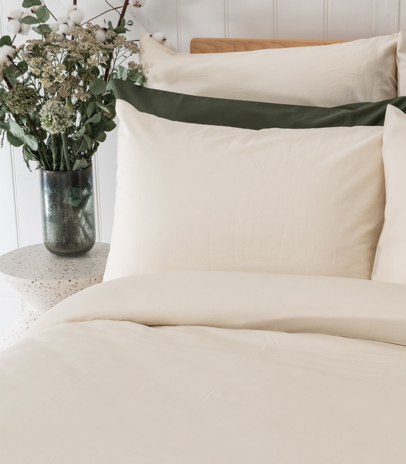 Bhumi Organic Cotton - Sateen Plain Quilt Cover - Natural