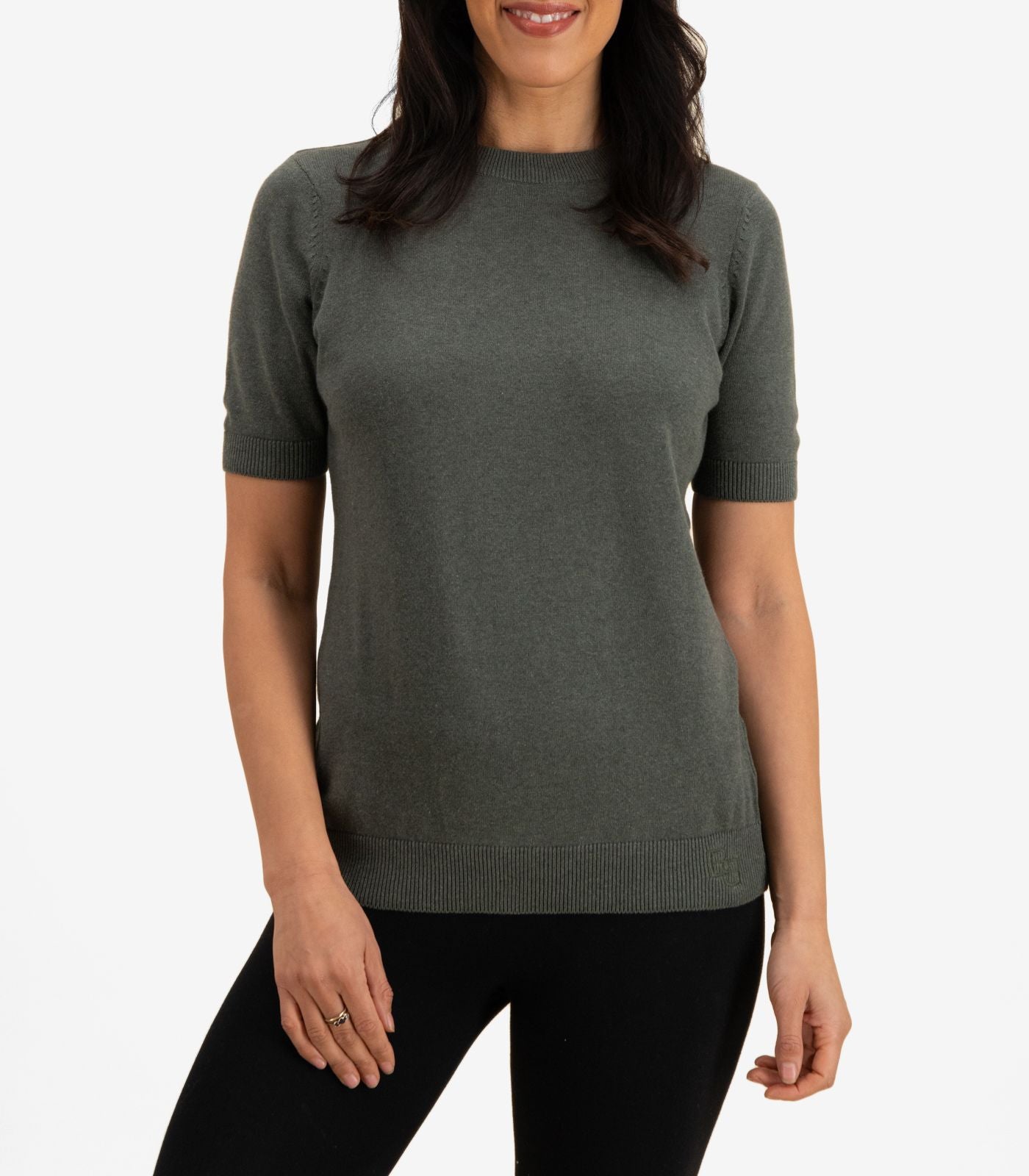 Bhumi Organic Cotton - Fine Knit T-Shirt - Olive