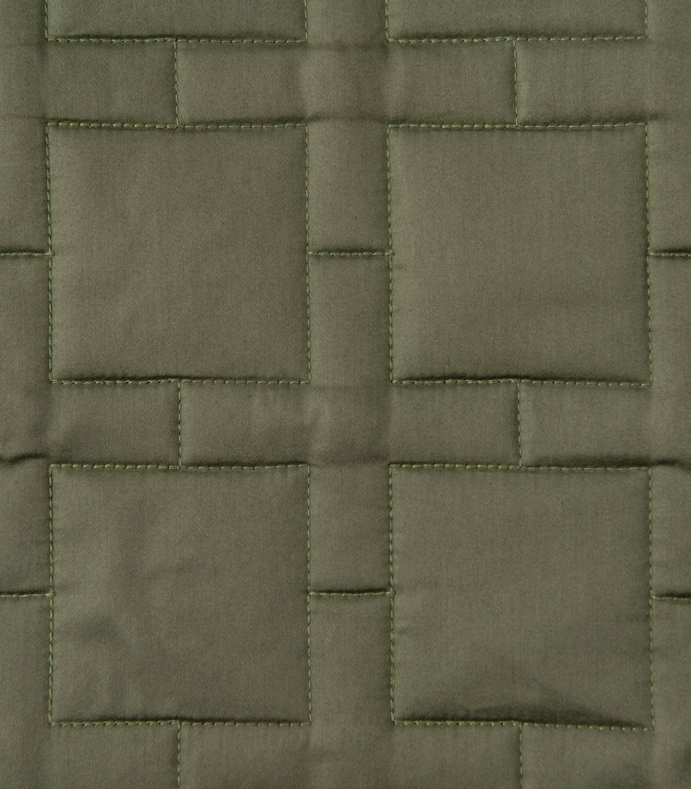 Bhumi Organic Cotton - Pet Quilted Blanket - Lattice Design - Bronze Green