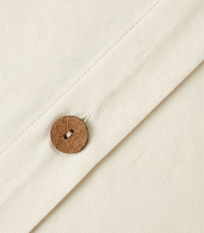 Bhumi Organic Cotton - Sateen Plain Quilt Cover - Ivory