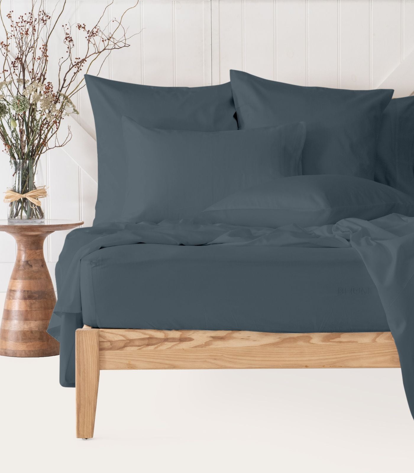 Bhumi Organic Cotton - Sateen Sheet Set - Orion Blue