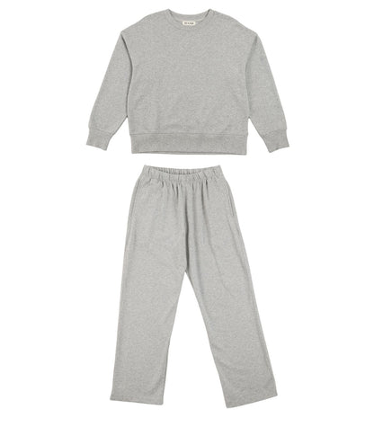 Bhumi Organic Cotton - Sweatshirt and Wide Leg Pant - Fleece Pack - Light Grey Melange