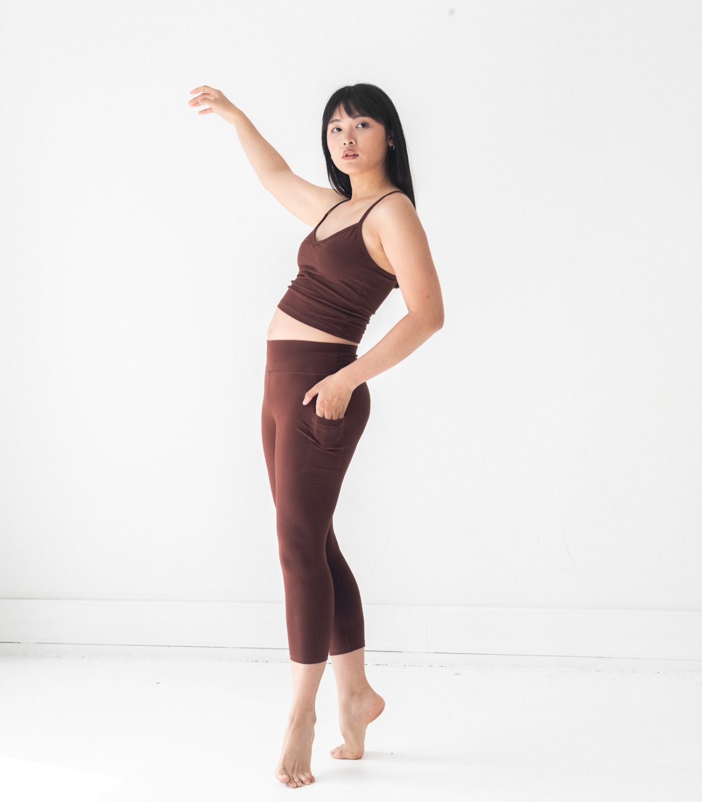 Cropped Bra Top - Espresso