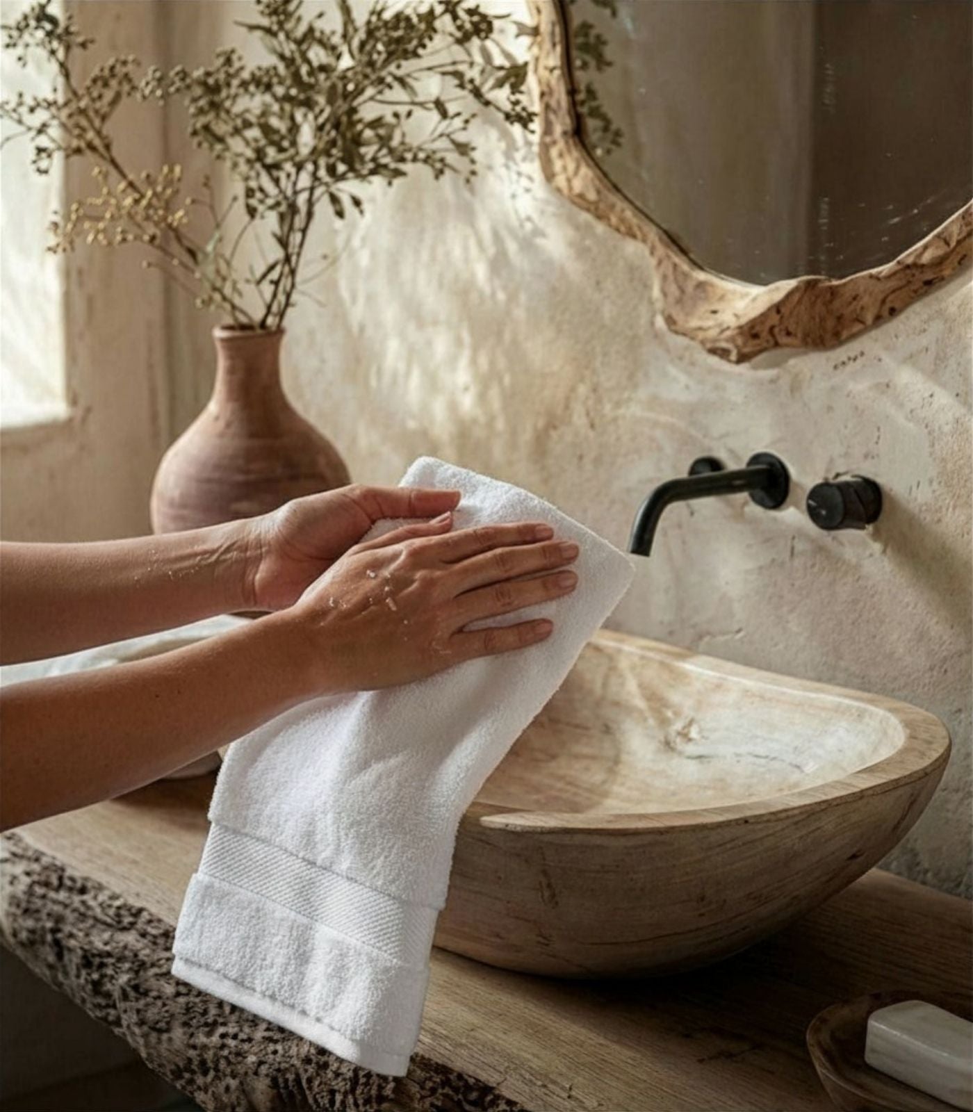 Bhumi Organic Cotton - Hand Towel - White