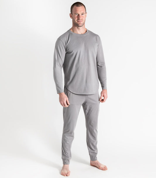 Bhumi Organic Cotton - Men's Jersey Knit Long PJ Set - Titanium