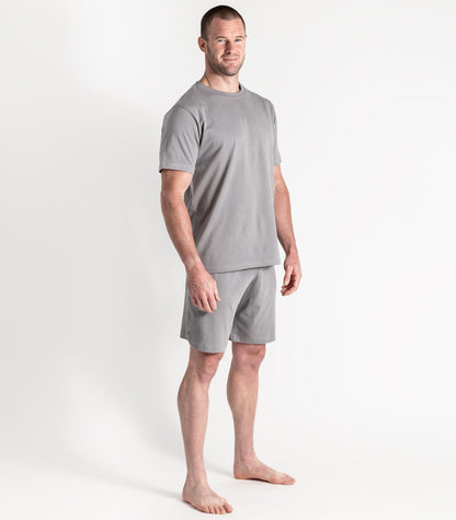 Bhumi Organic Cotton - Men's Jersey Knit Short PJ Set - Titanium