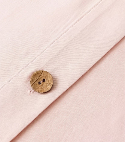 Bhumi Organic Cotton - Sateen Plain Quilt Cover - Rosewater