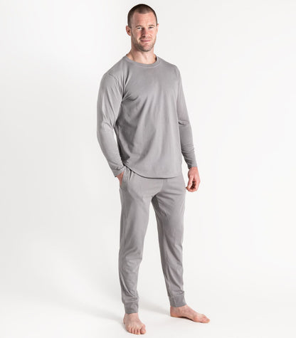 Bhumi Organic Cotton - Men's Jersey Knit Long PJ Set - Titanium