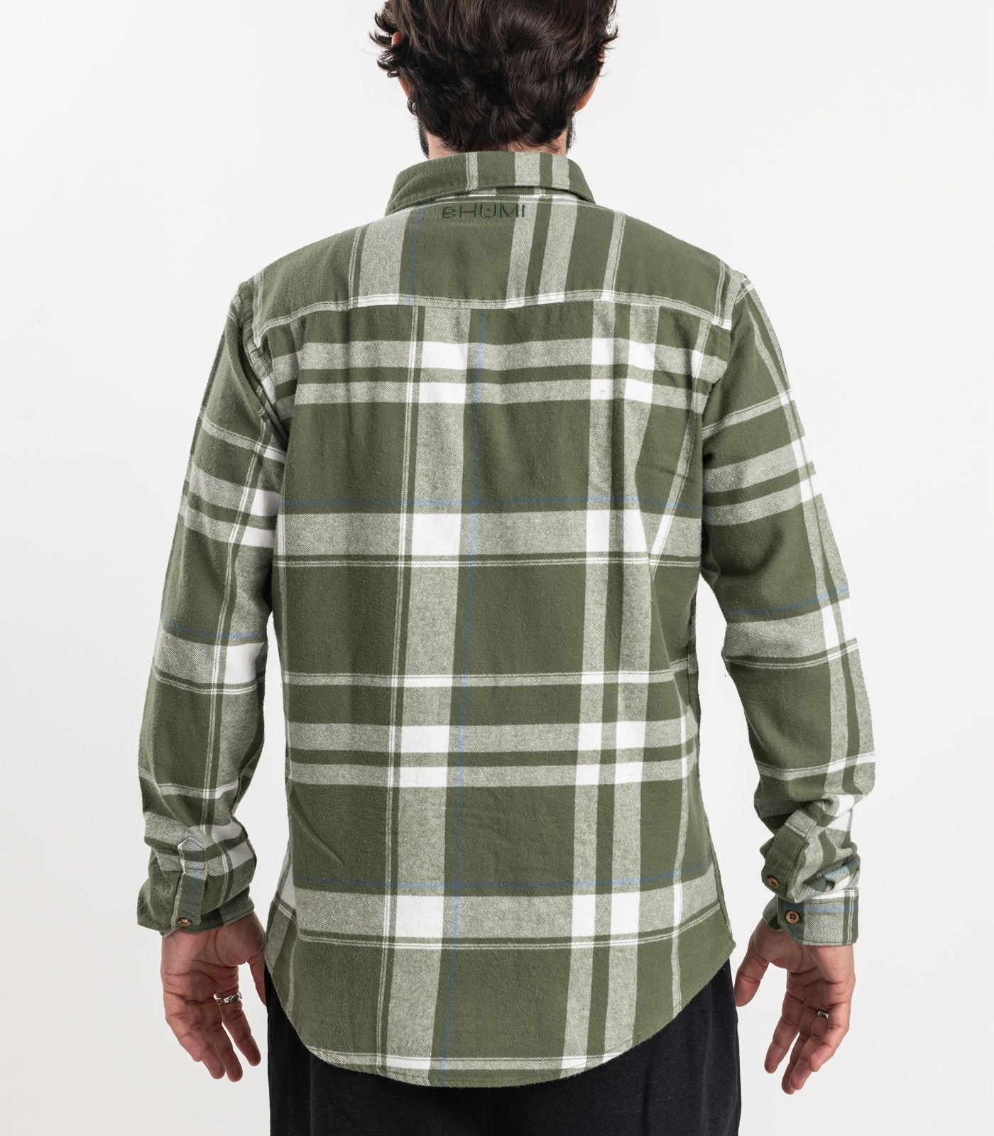 Bhumi Organic Cotton - Flannelette Shirt - Bronze Green Plaid