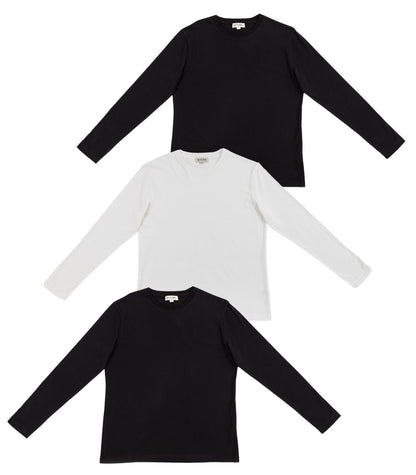 Bhumi Organic Cotton - Men’s Basic Long Sleeve Top (3 Pack)