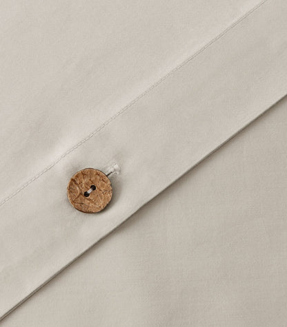 Bhumi Organic Cotton - Sateen Plain Quilt Cover - Light Grey