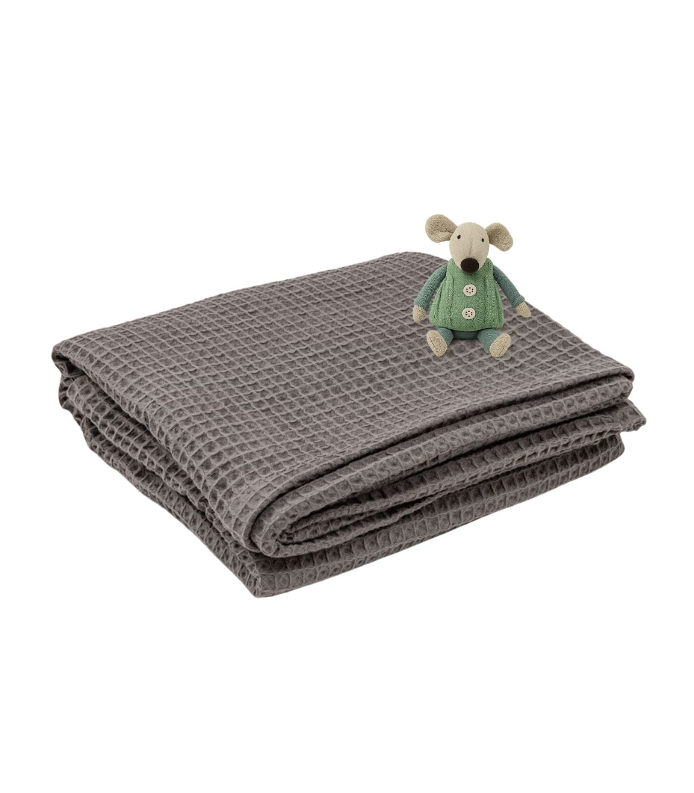 Bhumi Organic Cotton - Baby Waffle Blanket - Charcoal