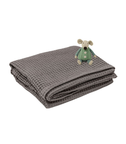 Bhumi Organic Cotton - Baby Waffle Blanket - Charcoal
