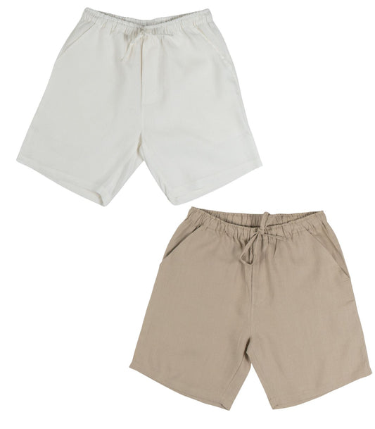 Men's Organic Linen Lounge Shorts (2 Pack)