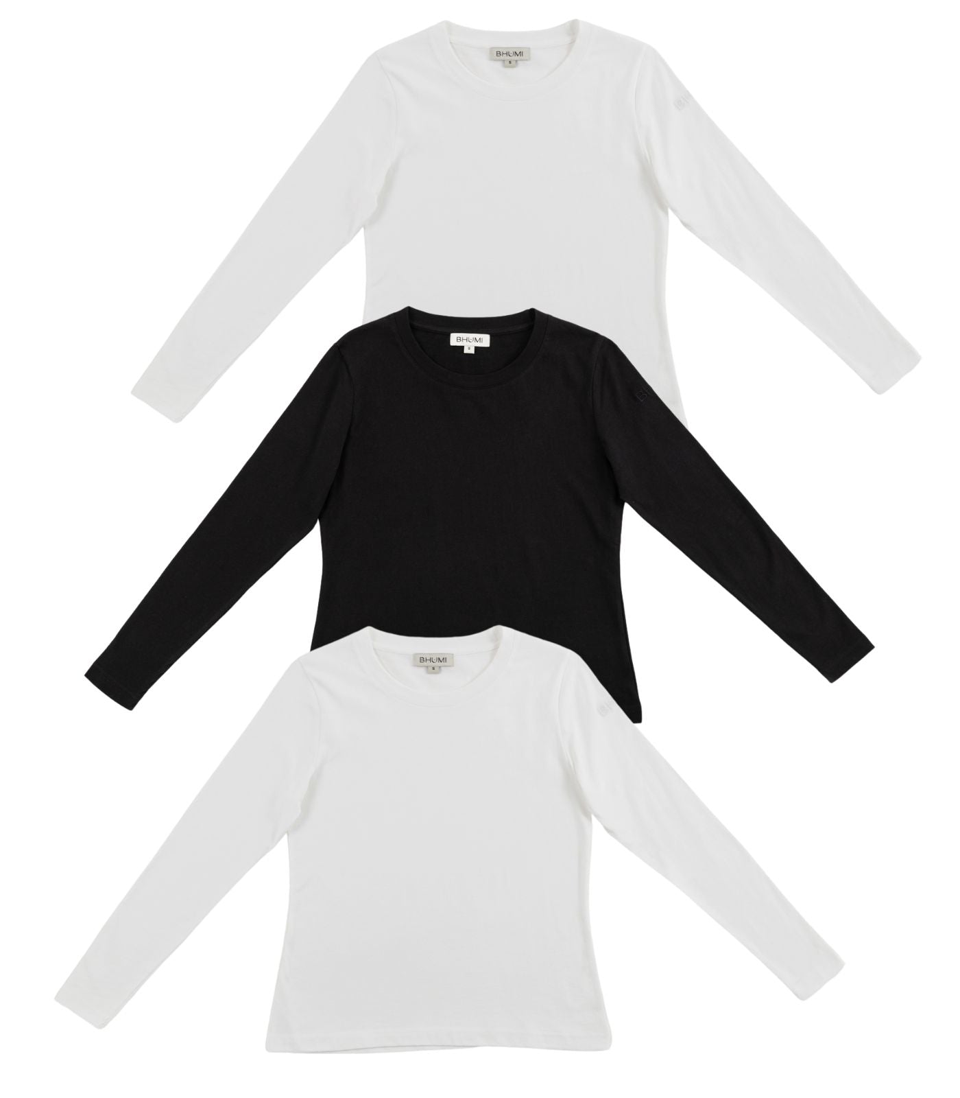 Bhumi Organic Cotton - Basic Long Sleeve Top (3 Pack) 