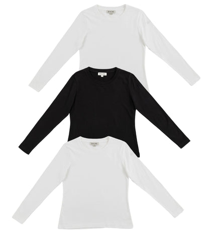 Bhumi Organic Cotton - Basic Long Sleeve Top (3 Pack) 
