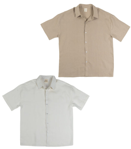 Men's Organic Linen Lounge Shirt (2 Pack)