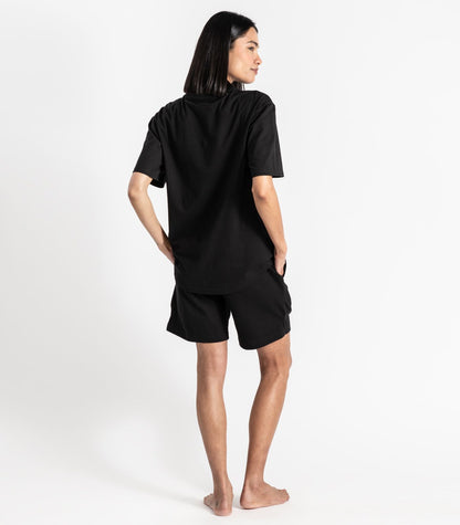 Bhumi Organic Cotton -Jersey Knit Short PJ Set - Black