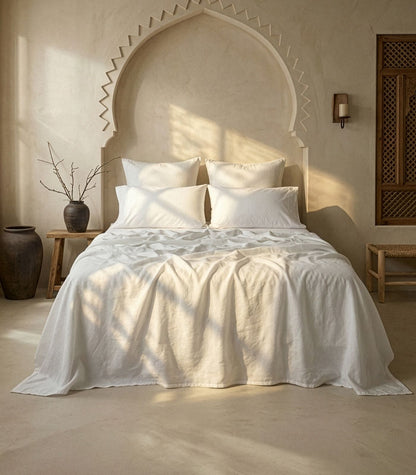 Bhumi Organic Cotton - Flat - Percale Sheet - White