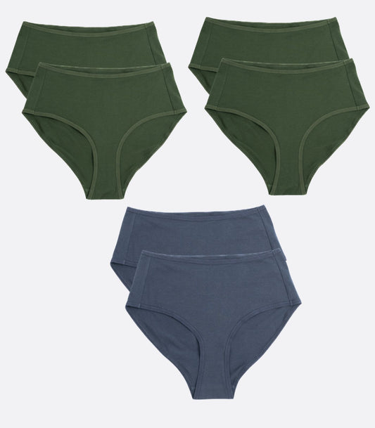 Organic Cotton Hi Cut Brief (6 Pack) - Last Chance