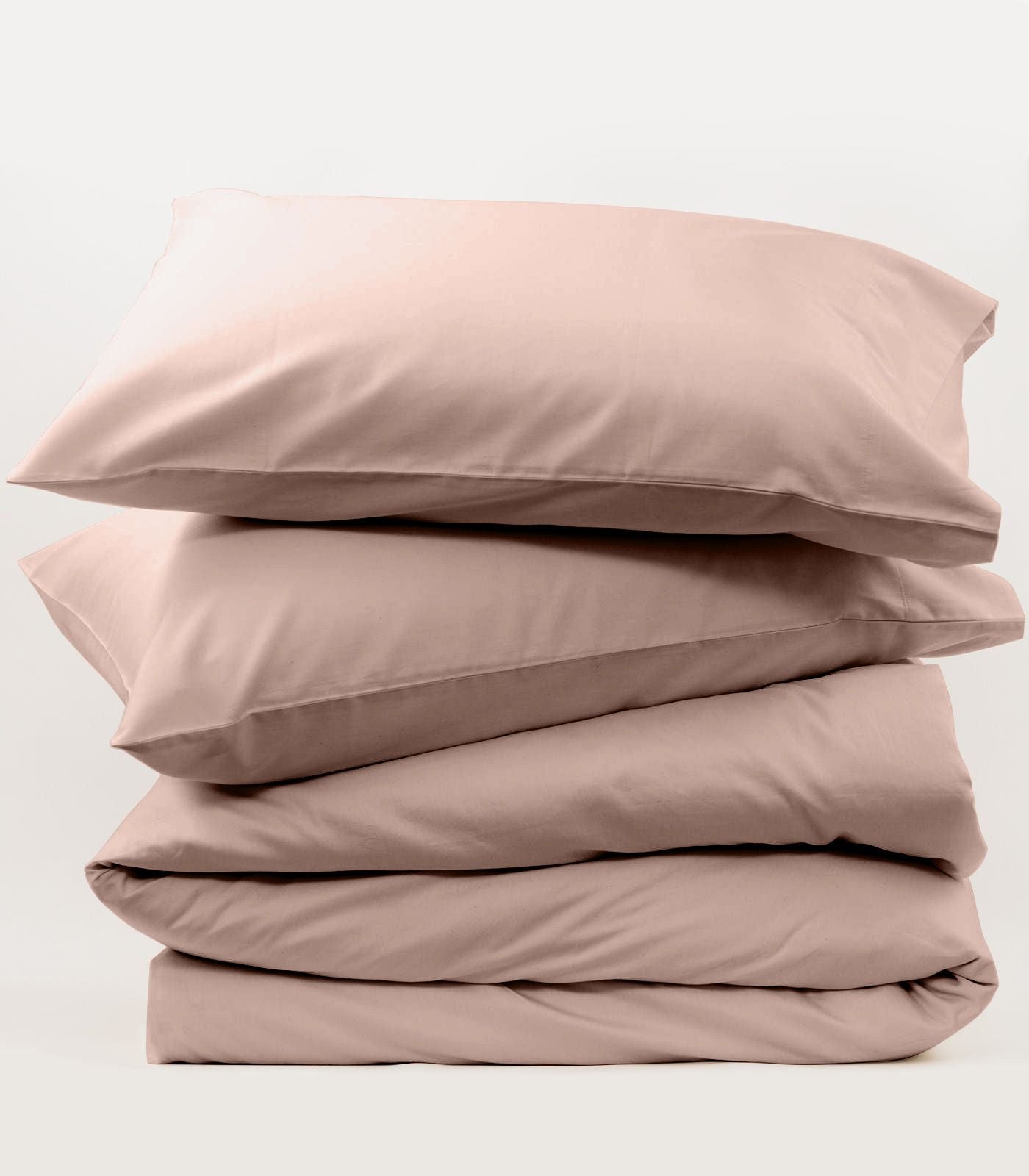 Bhumi Organic Cotton - Sateen Plain Quilt Cover - Blush