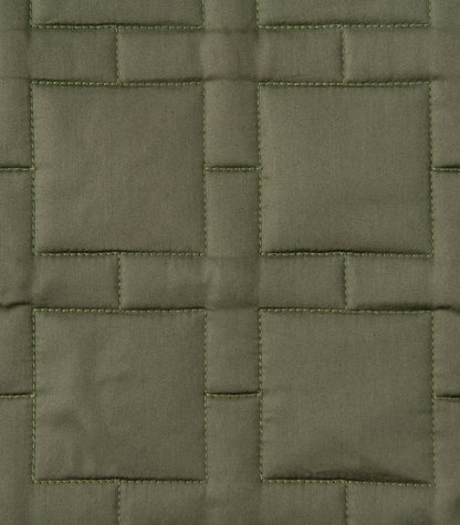 Bhumi Organic Cotton - Quilted Blanket - Lattice Design - Bronze Green