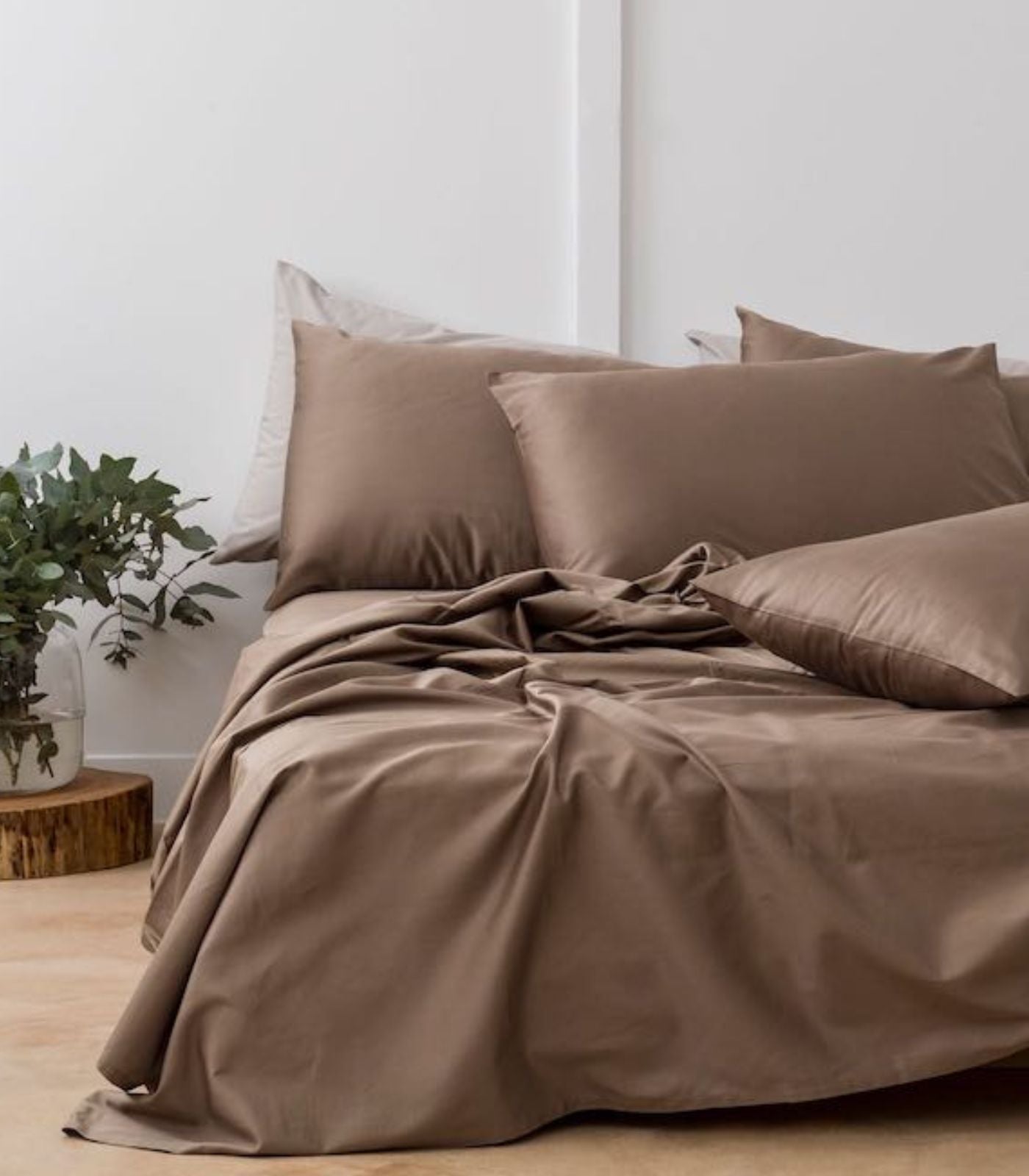 Bhumi Organic Cotton - Sateen Sheet Set - Taupe