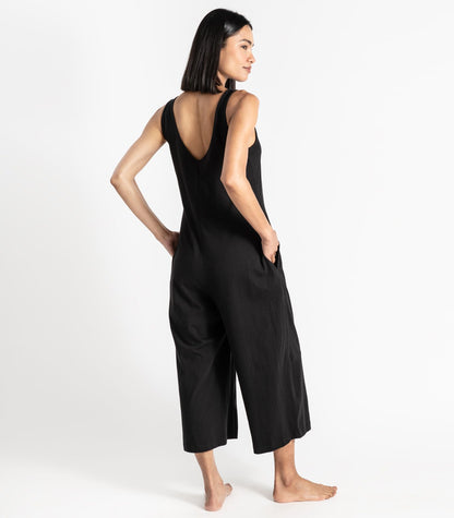 Bhumi Organic Cotton - Jersey Knit Jumpsuit - Black