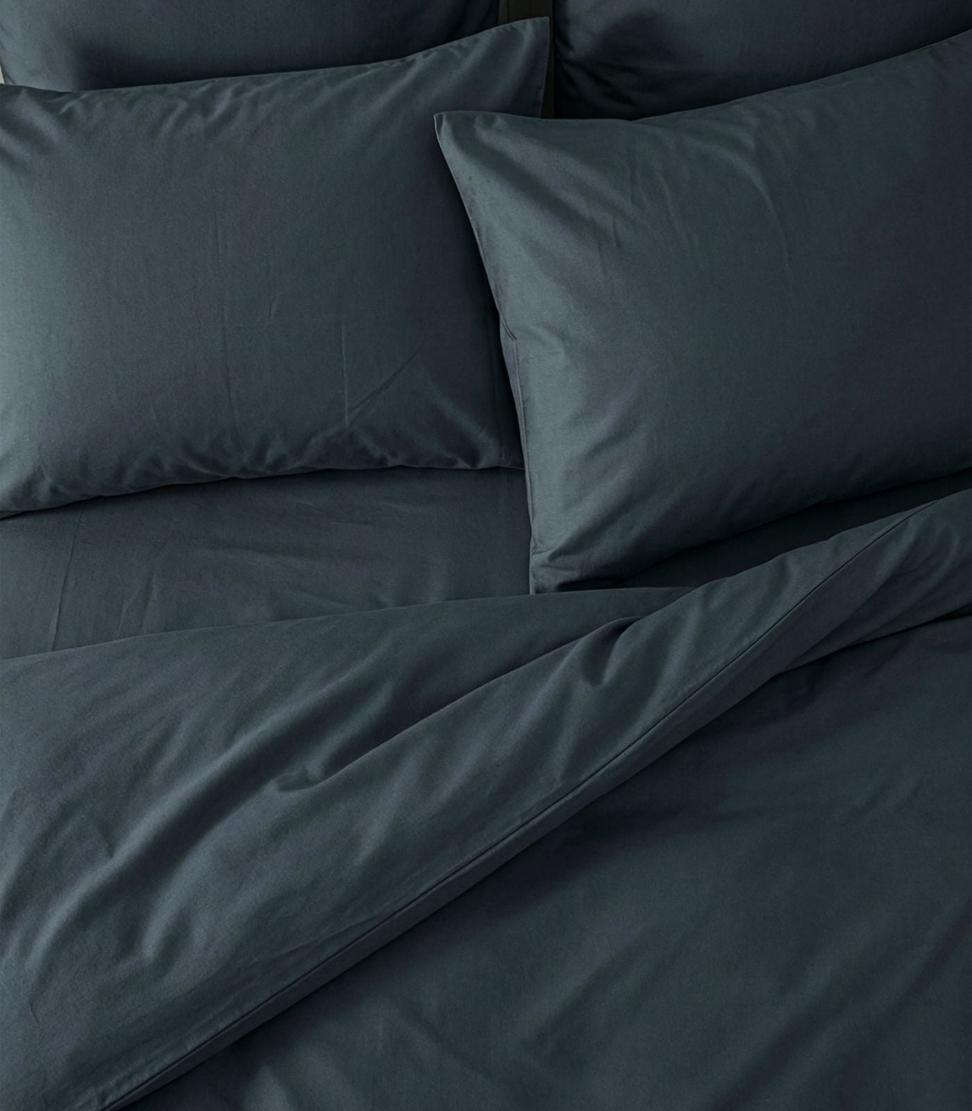 Bhumi Organic Cotton - Sateen Plain Quilt Cover - Orion Blue