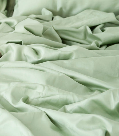 Bhumi Organic Cotton - Sateen Sheet Set - Light Green