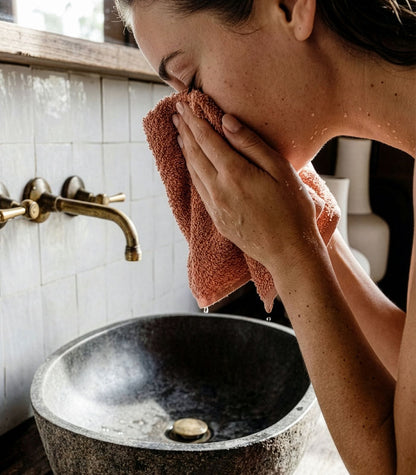 Bhumi Organic Cotton - Twill Wash Cloth - Coral