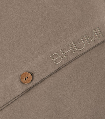 Bhumi Organic Cotton- Flannelette Plain Quilt Cover - Golden Taupe