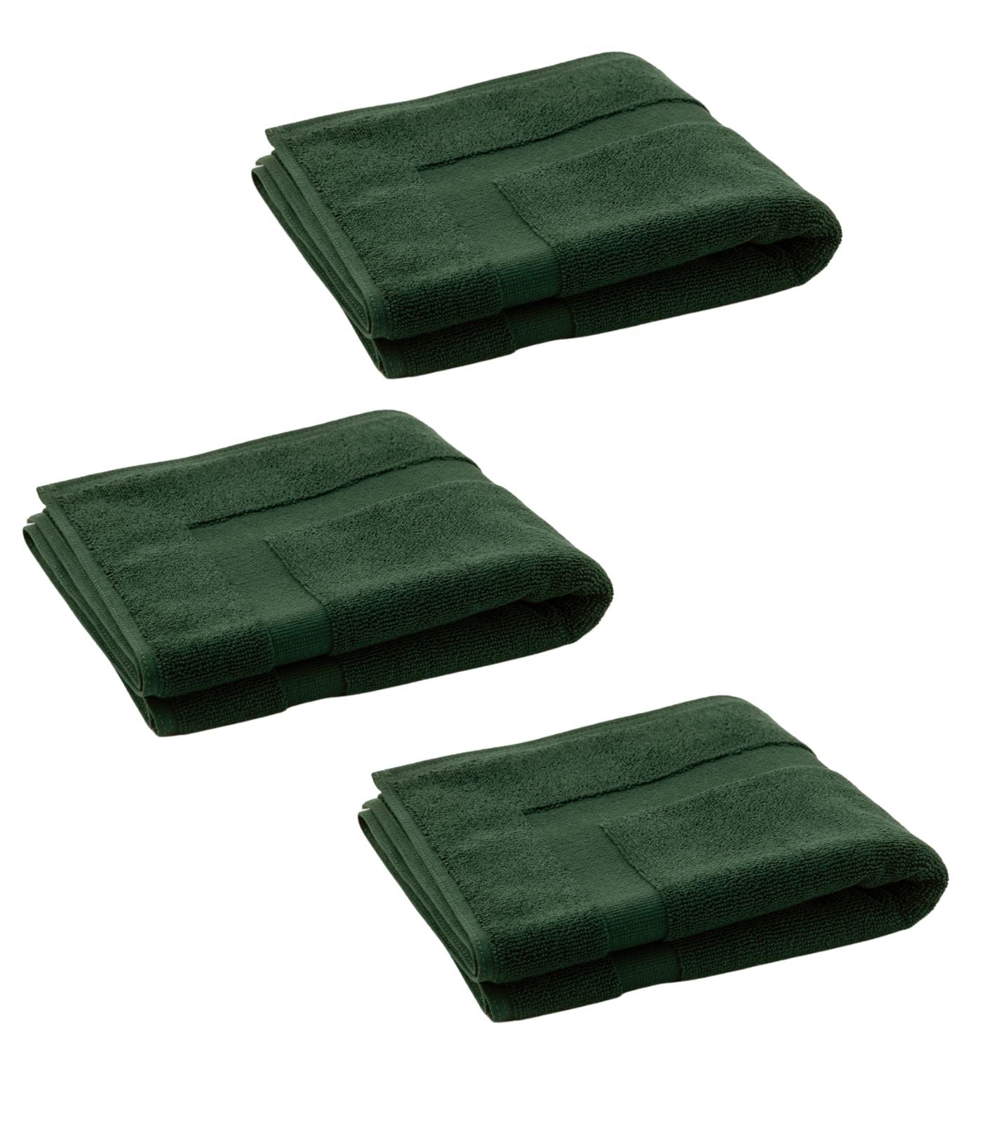 Bhumi Organic Cotton - Bath Mat - 3 Pack - Forest Green