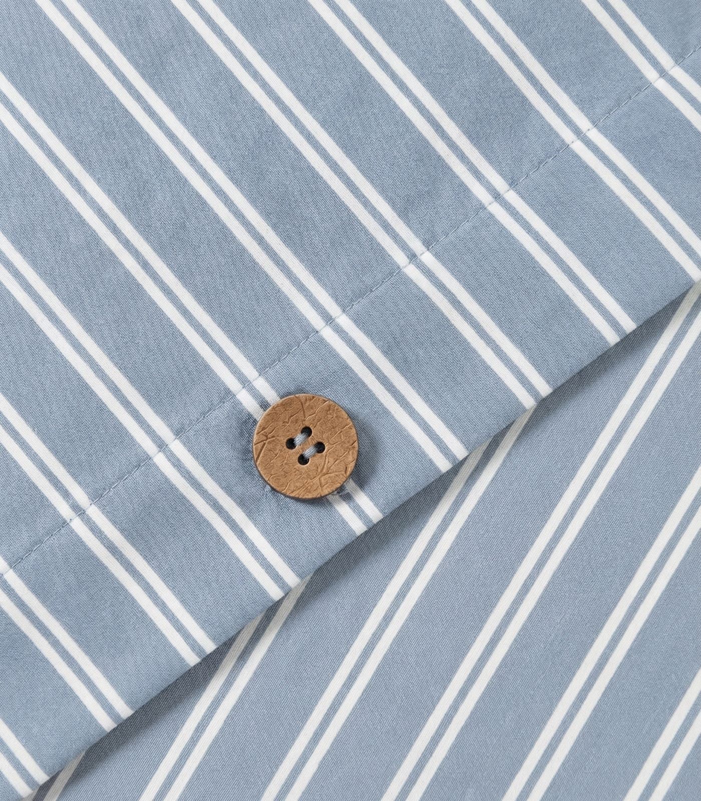 Percale Quilt Cover Set - Limited Edition - Tandem Stripe Arctic Blue