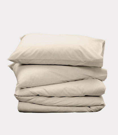 Bhumi Organic Cotton - Sateen Plain Quilt Cover - Oatmeal