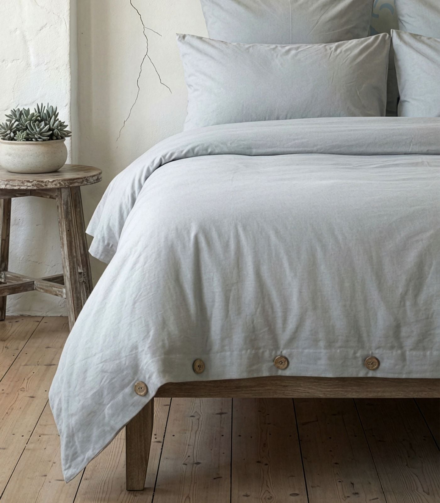 Percale Quilt Set - Sky Blue