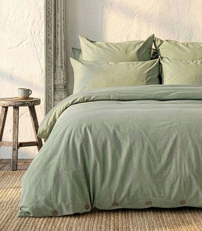 Percale Quilt Set - Sage