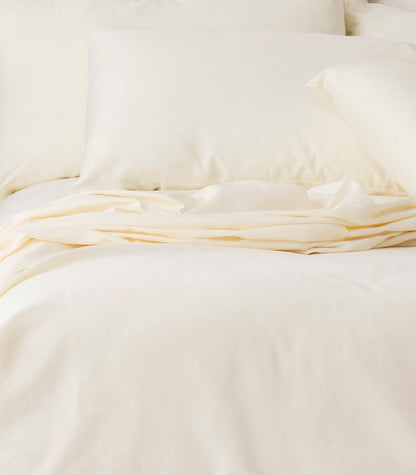 Bhumi Organic Cotton - Percale Sheet Set - Ivory