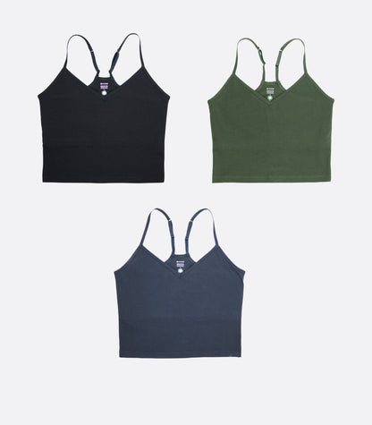 Bhumi Organic Cotton - Cropped Bra Top (3 Pack)